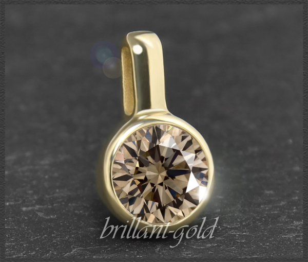 Brillant Anhänger 585 Gelbgold; 0,90ct, VS2